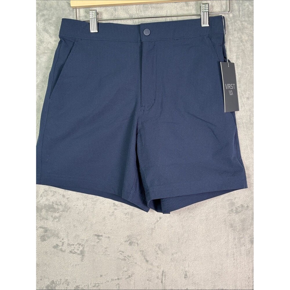 NWT New VRST Navy Textured Mens Resort Shorts Swim Trunks Size Small